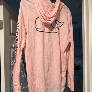 Vineyard Vines Light Pink Hoodie with Navy Whale